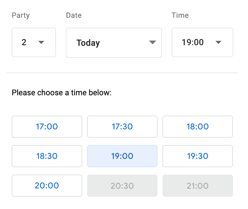 Restaurant reservations and waitlists screenshot